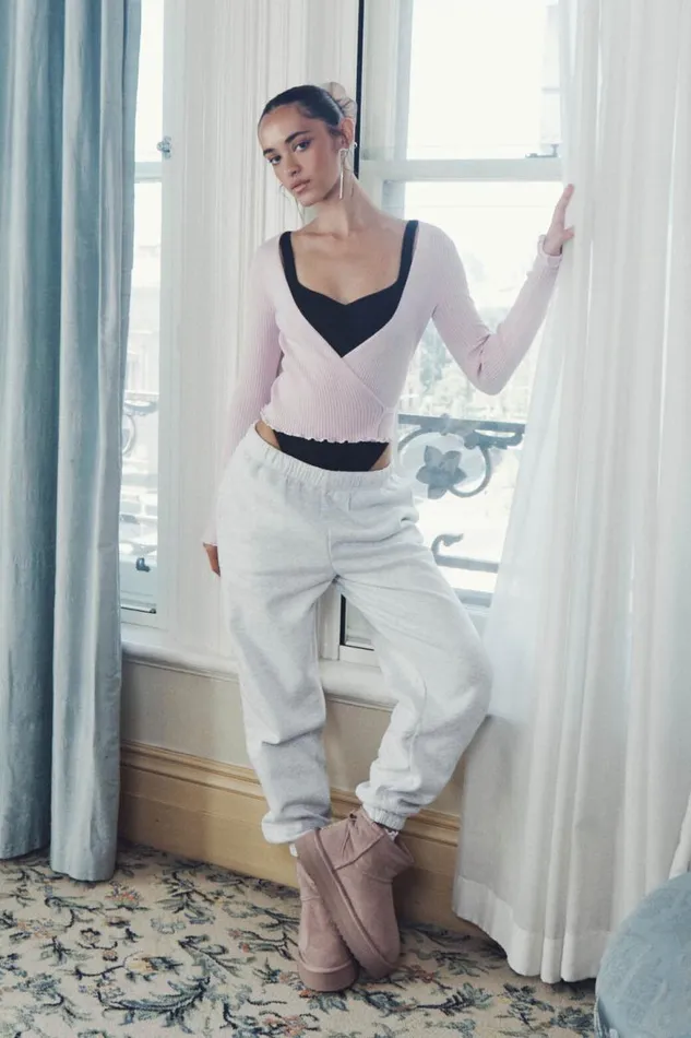 Clothing Supr Knitwear Lani Wrap Knit Top Principessa Pink