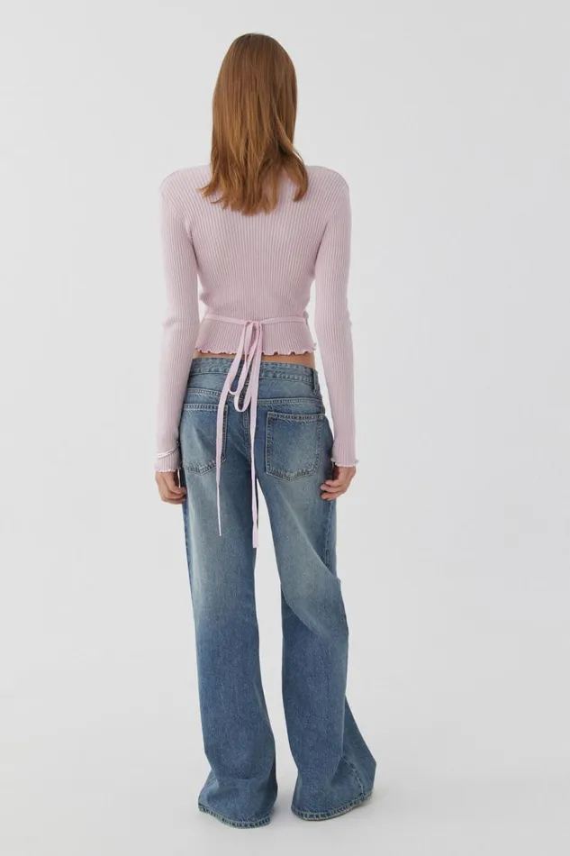 Clothing Supr Knitwear Lani Wrap Knit Top Principessa Pink