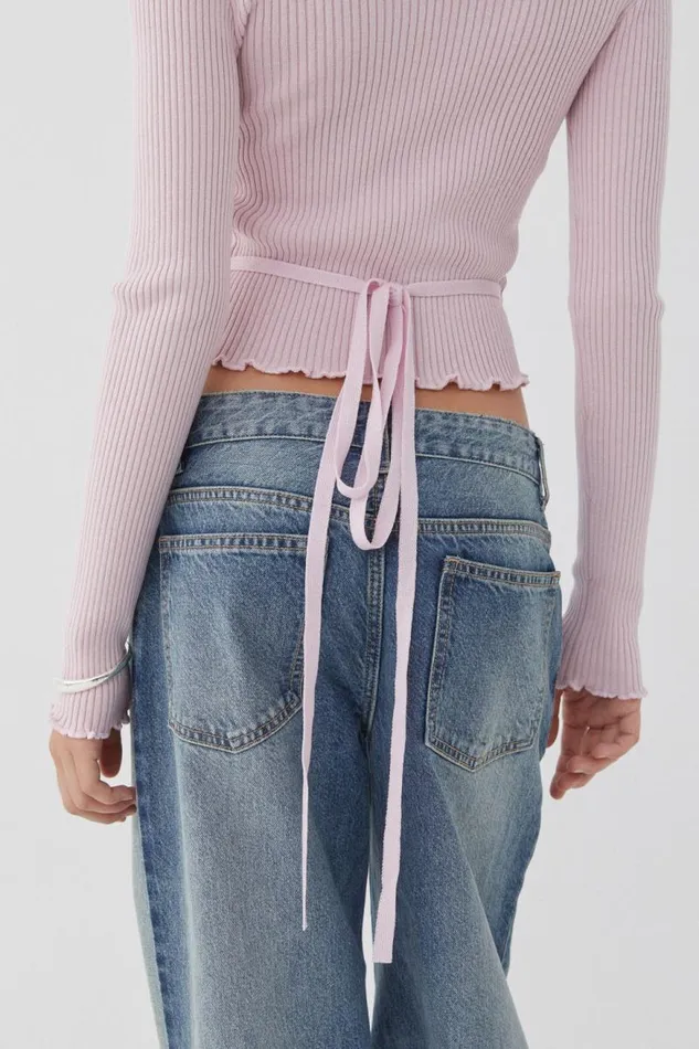Clothing Supr Knitwear Lani Wrap Knit Top Principessa Pink