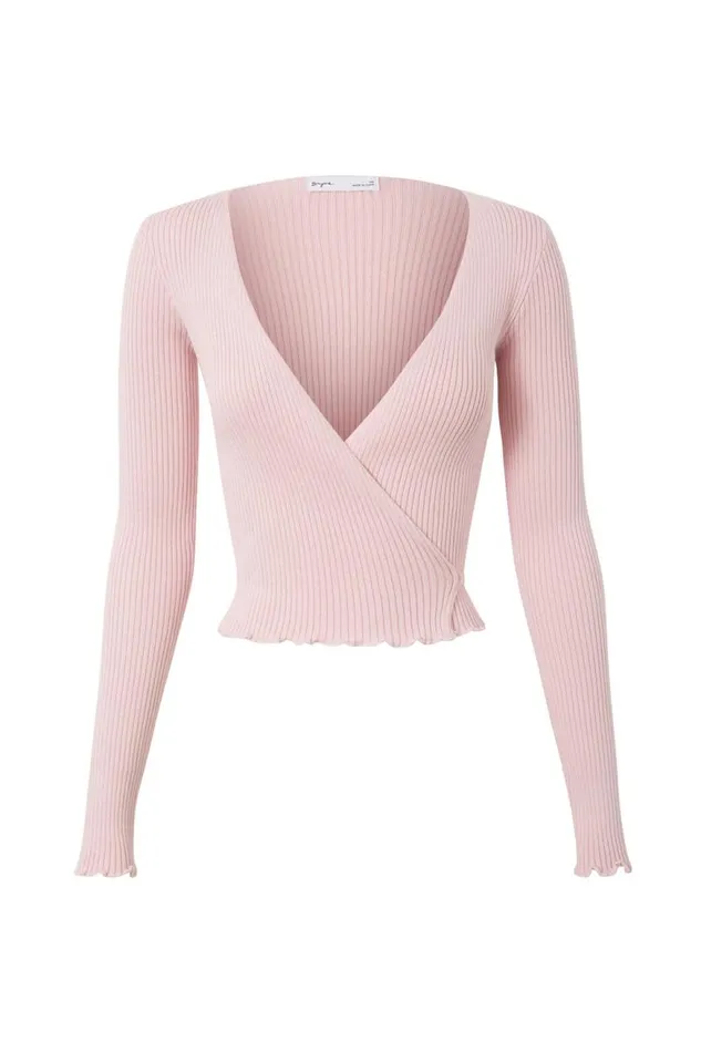 Clothing Supr Knitwear Lani Wrap Knit Top Principessa Pink