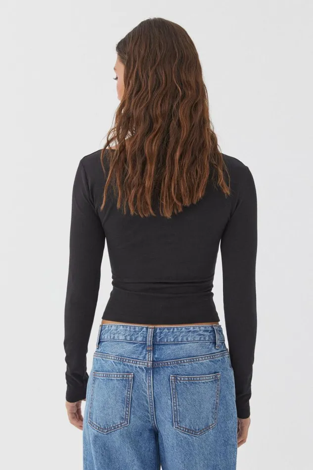 Clothing Supr Long Sleeve Tops Audrey Long Sleeve Top Black