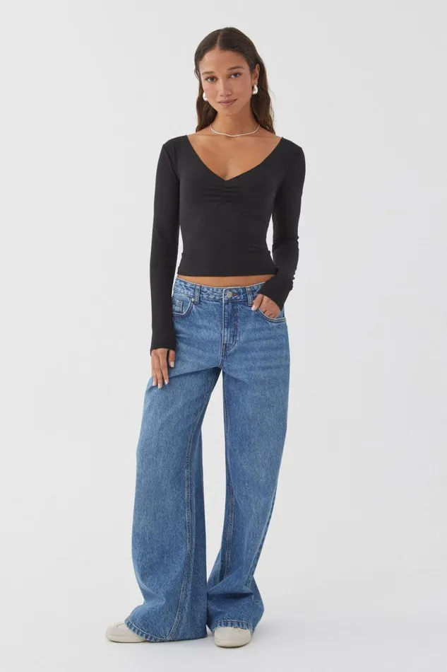Clothing Supr Long Sleeve Tops Audrey Long Sleeve Top Black