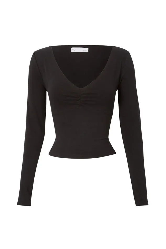 Clothing Supr Long Sleeve Tops Audrey Long Sleeve Top Black