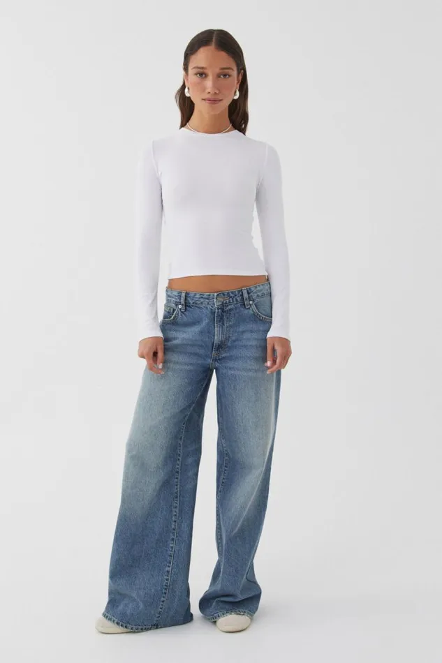 Clothing Supr Long Sleeve Tops Backless Long Sleeve Top White