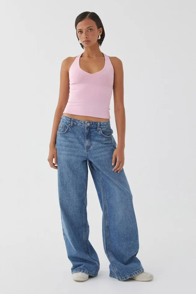 Clothing Supr Luxe Essentials Luxe Halter Top Muted Orchid