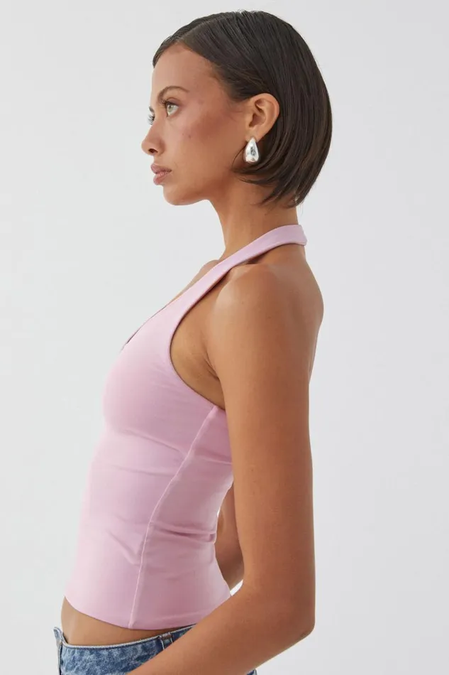 Clothing Supr Luxe Essentials Luxe Halter Top Muted Orchid