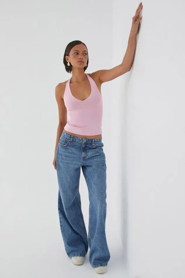 Clothing Supr Luxe Essentials Luxe Halter Top Muted Orchid