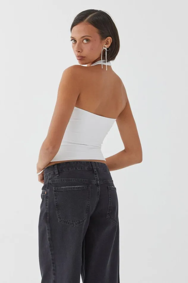 Clothing Supr Luxe Essentials Luxe Halter Top White