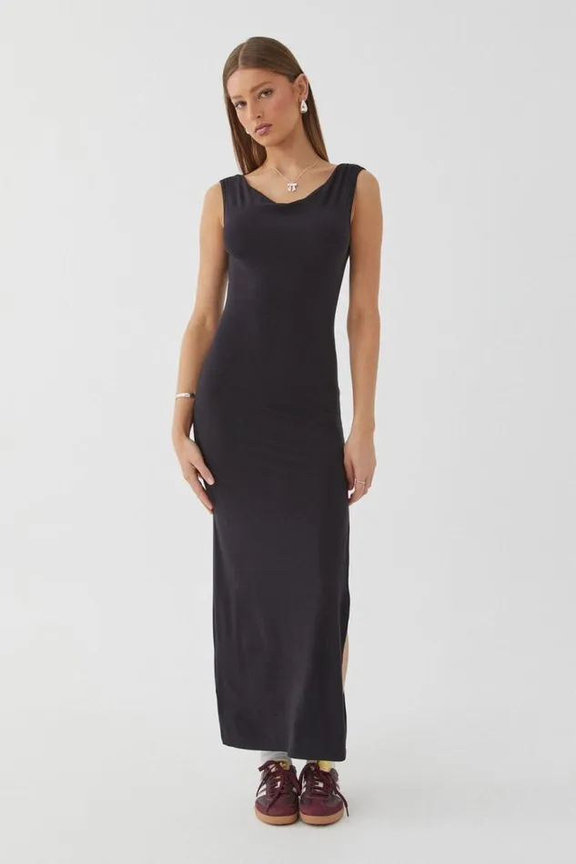 Clothing Supr Maxi Dresses Soft Capri Maxi Dress Black
