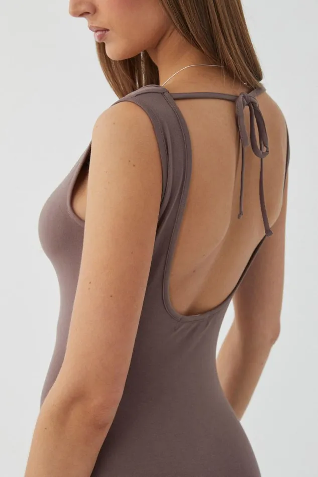 Clothing Supr Maxi Dresses Soft Capri Maxi Dress Brown Carob