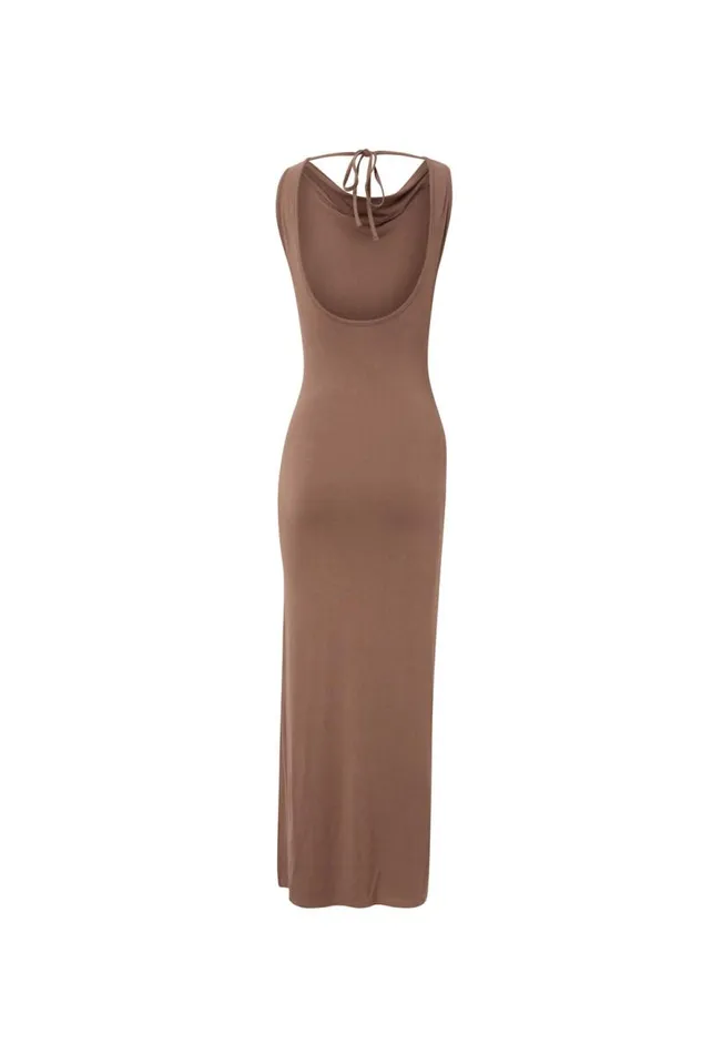 Clothing Supr Maxi Dresses Soft Capri Maxi Dress Brown Carob