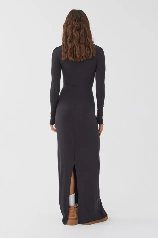 Clothing Supr Maxi Dresses Soft Long Sleeve Maxi Dress Black