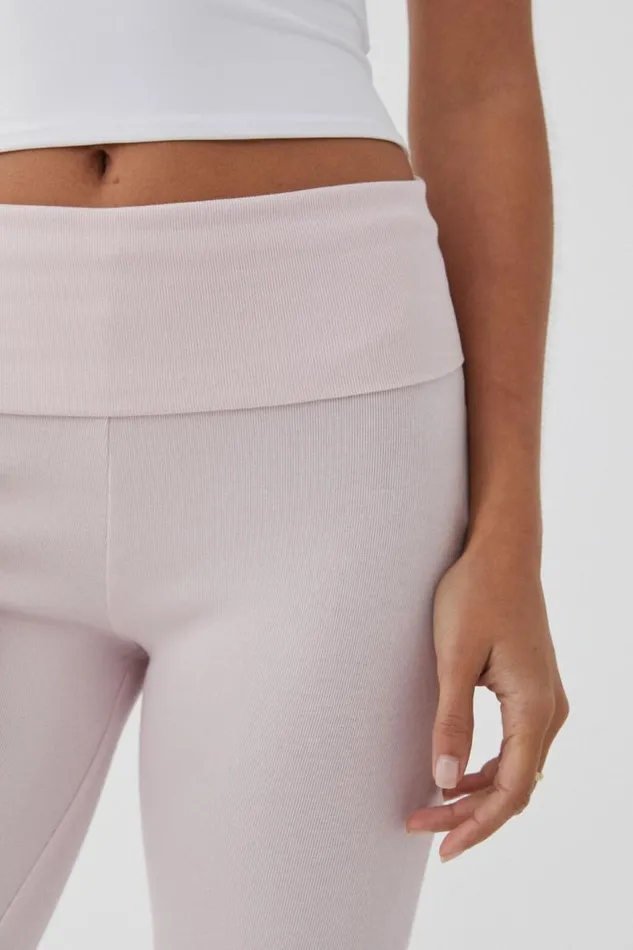 Clothing Supr Pants Fold Back Flare Pant Gloss Pink