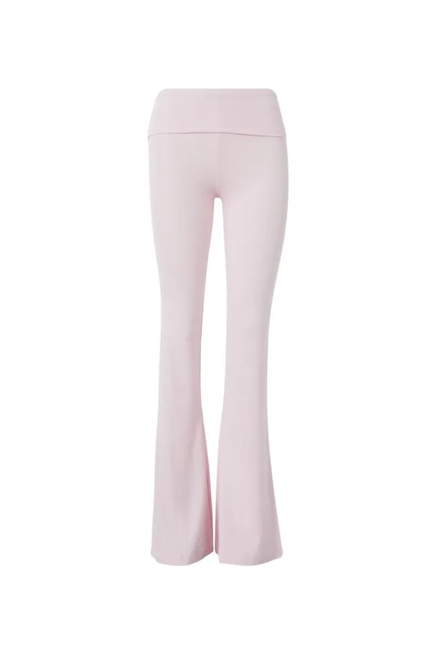 Clothing Supr Pants Fold Back Flare Pant Gloss Pink