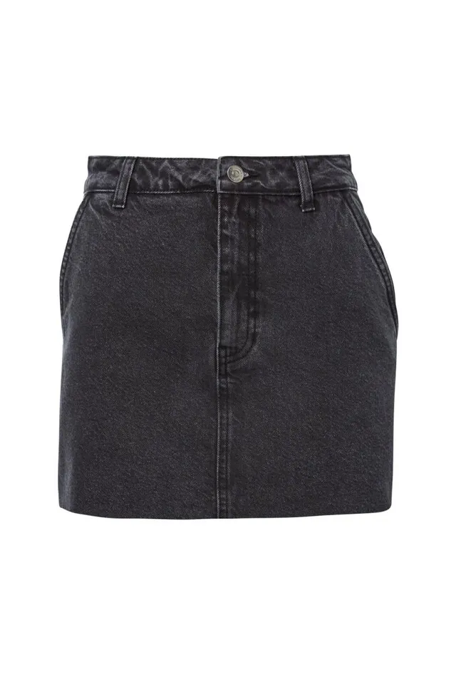 Clothing Supr Skirts Carpenter Denim Mini Skirt Washed Black Clothing Supr Skirts Carpenter Denim Mini Skirt Washed Black