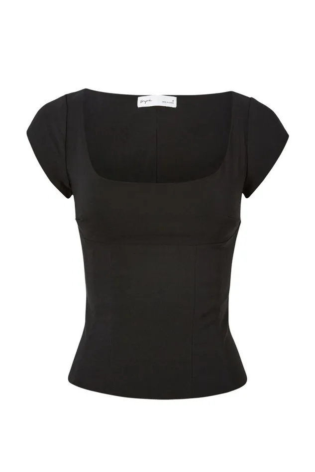 Clothing Supr T Shirts Cindy Corset Top Black