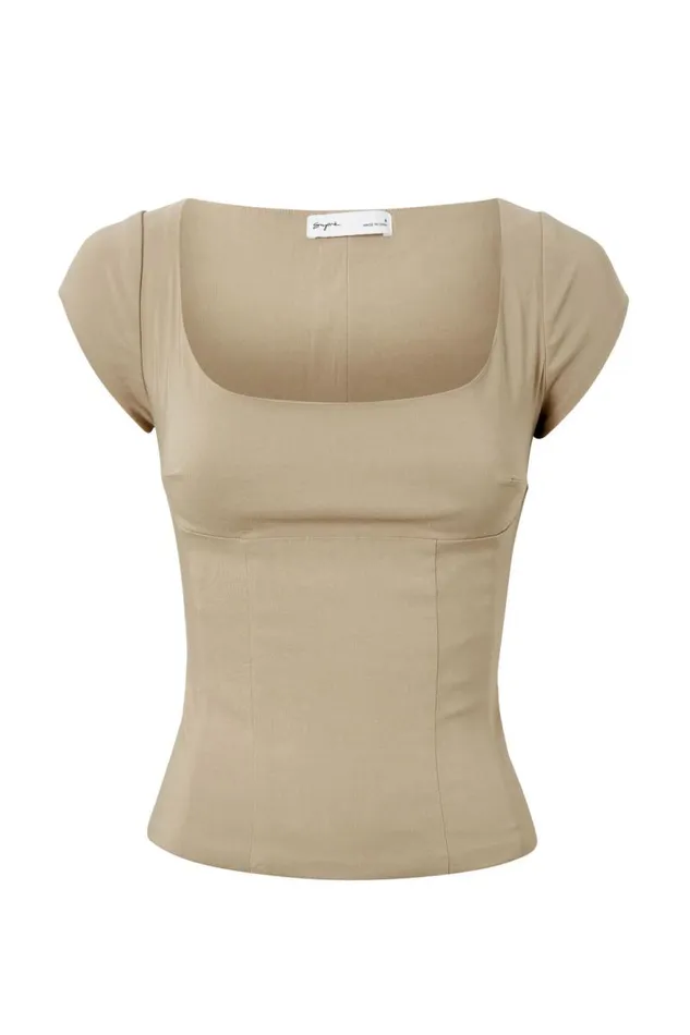 Clothing Supr T Shirts Cindy Corset Top Natural