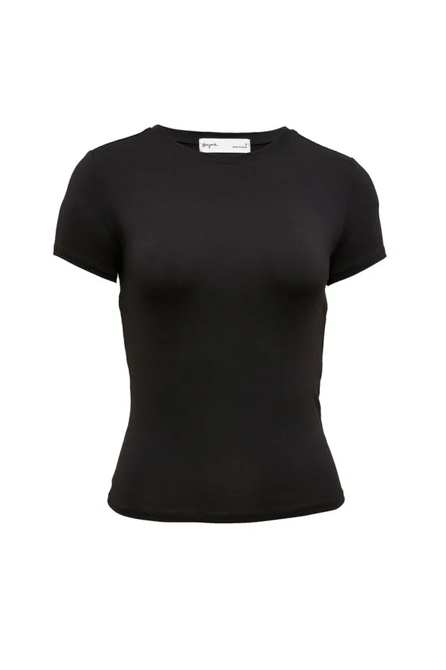 Clothing Supr T Shirts Luxe Longline Tee Black