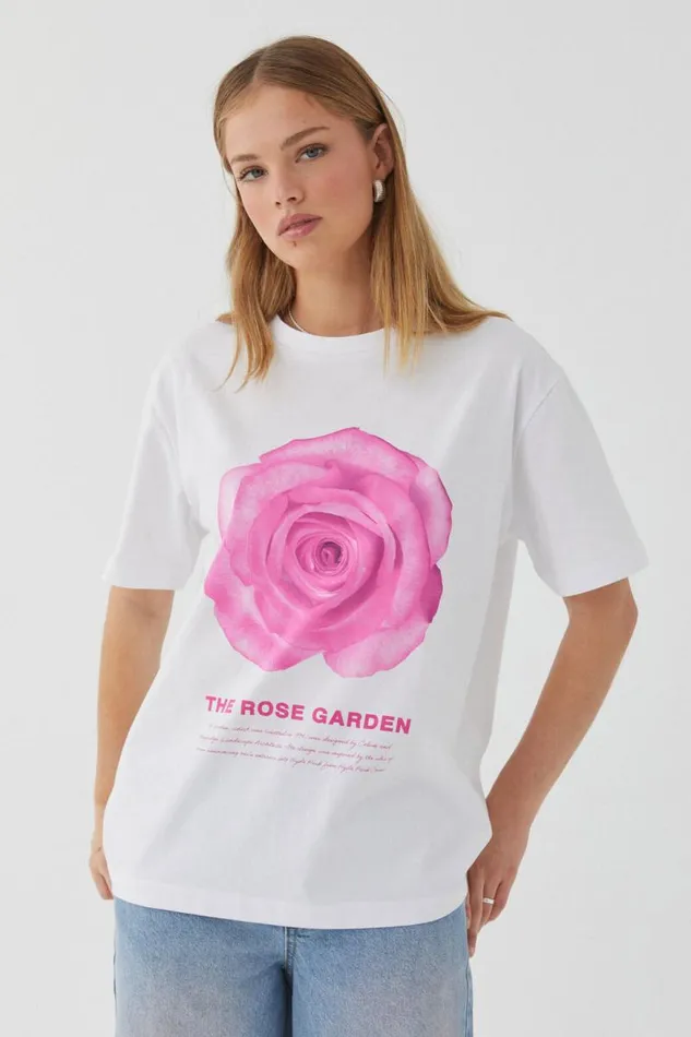 Clothing Supr T Shirts Oversized Graphic Tee Whiterose Garden