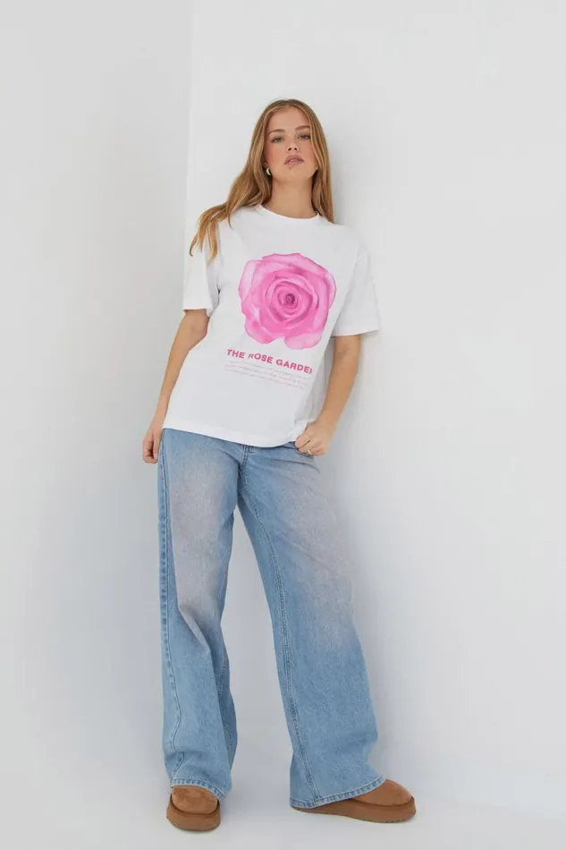 Clothing Supr T Shirts Oversized Graphic Tee Whiterose Garden