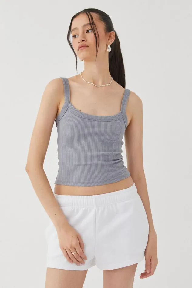 Clothing Supr Tank Tops Riri Scoop Neck Tank Moonlight Grey