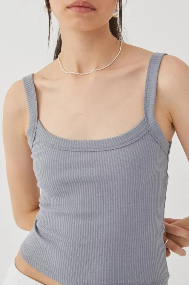 Clothing Supr Tank Tops Riri Scoop Neck Tank Moonlight Grey