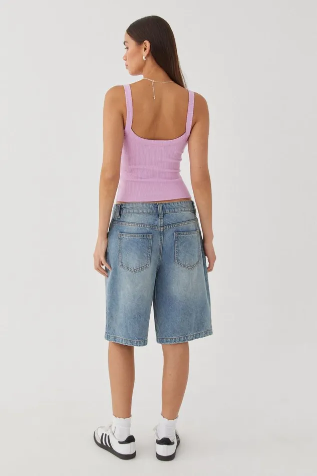 Clothing Supr Tank Tops Riri Scoop Neck Tank Pink Lavender