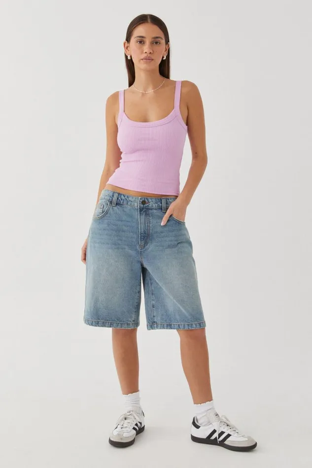 Clothing Supr Tank Tops Riri Scoop Neck Tank Pink Lavender