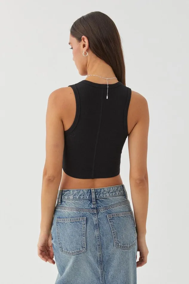 Clothing Supr Tank Tops Taylor Scoop Neck Tank Black