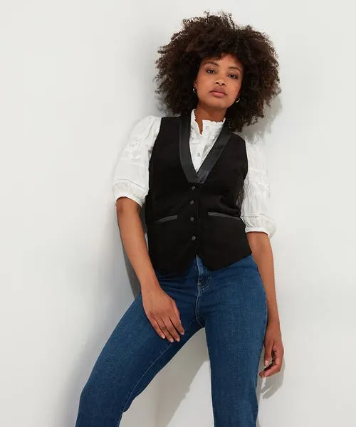 Coats and Jackets Joebrowns Apparel Ultimate Black Velvet Waistcoat Black