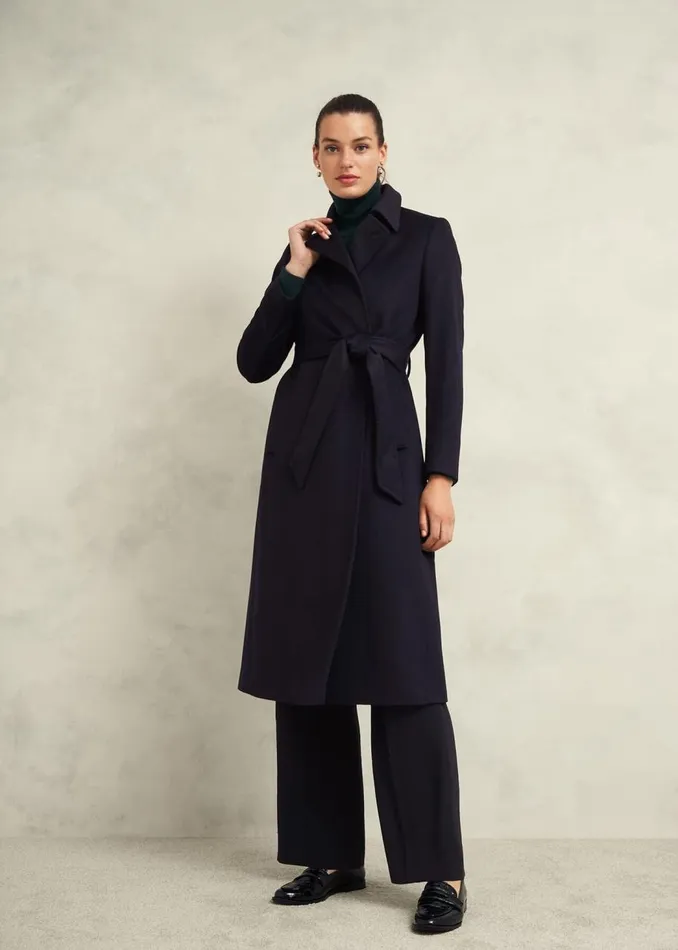 Coats and Jackets Women HOBBS Livia Wool Coat Navy