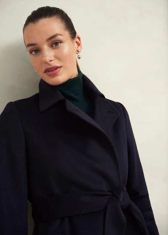 Coats and Jackets Women HOBBS Livia Wool Coat Navy
