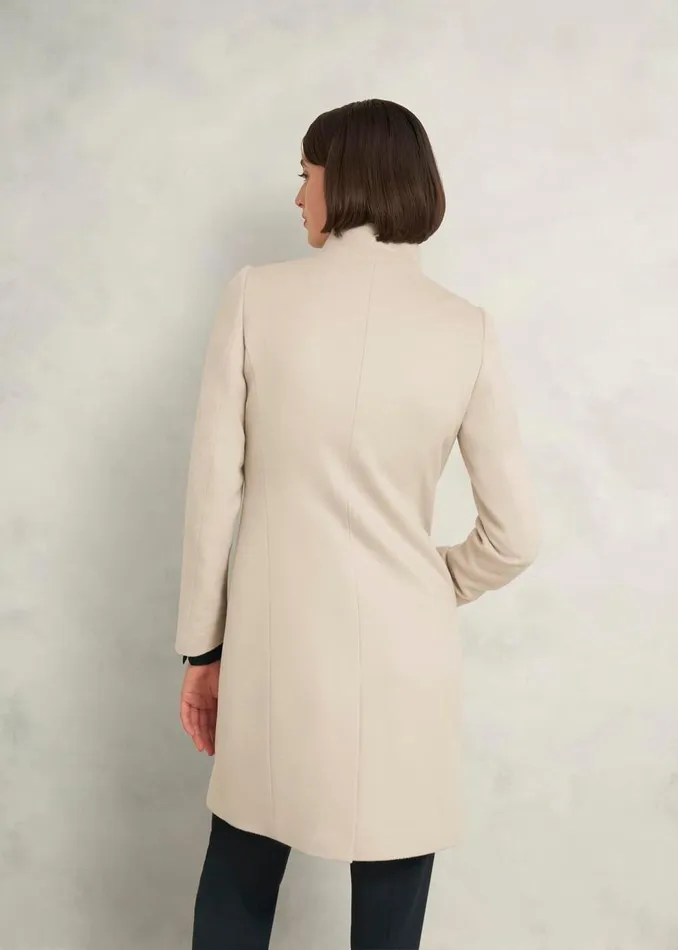 Coats and Jackets Women HOBBS Marissa Wool Coat Buff Grey