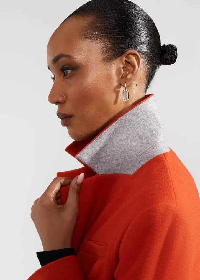 Coats and Jackets Women HOBBS Mireya Wool Blend Coat Orange