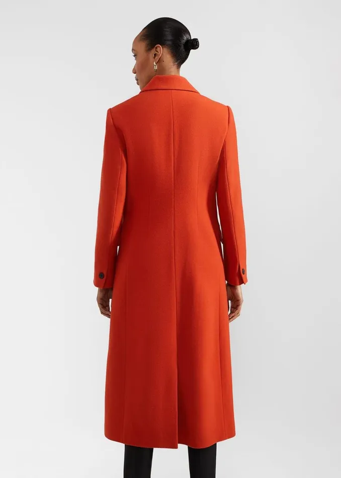 Coats and Jackets Women HOBBS Mireya Wool Blend Coat Orange