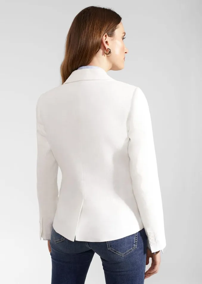 Coats and Jackets Women HOBBS Petite Blake Linen Jacket Ivory