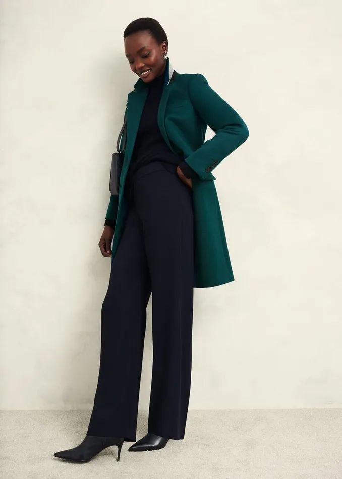 Coats and Jackets Women HOBBS Petite Cavendish Wool Coat Kyanite Green