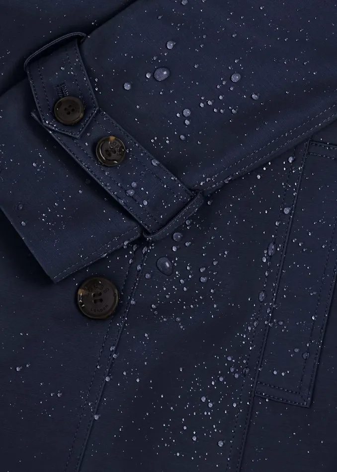 Coats and Jackets Women HOBBS Petite Saskia Shower Resistant Trench Coat Navy