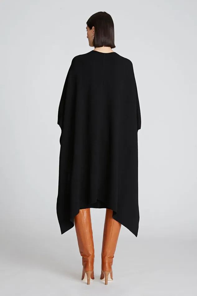 Cocktail Women Halston Amal Dress In Merino Wool Black Cocktail Women Halston Amal Dress In Merino Wool Black