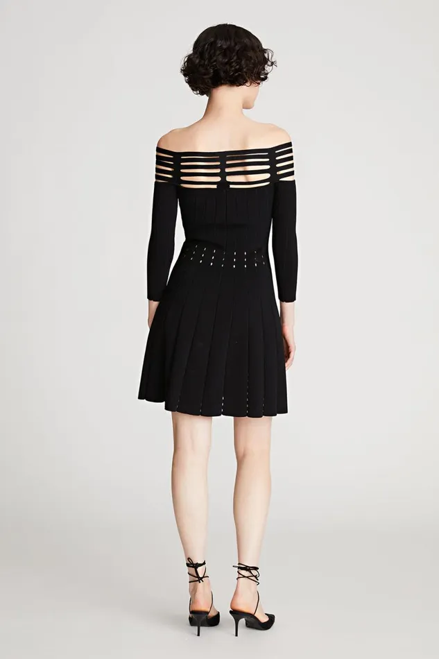Cocktail Women Halston Heather Dress In Matte Viscose Black