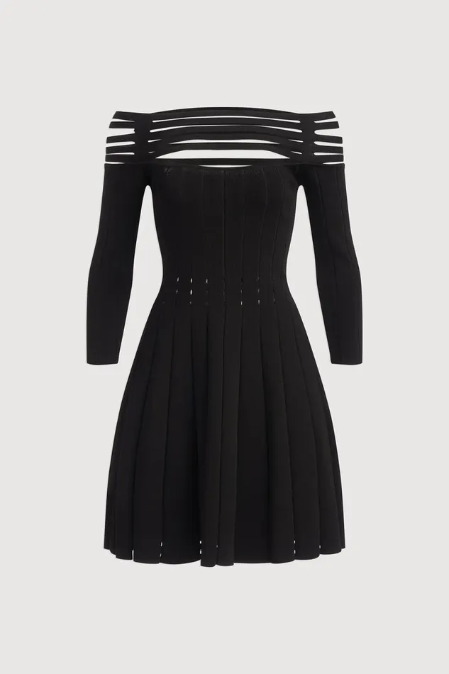 Cocktail Women Halston Heather Dress In Matte Viscose Black