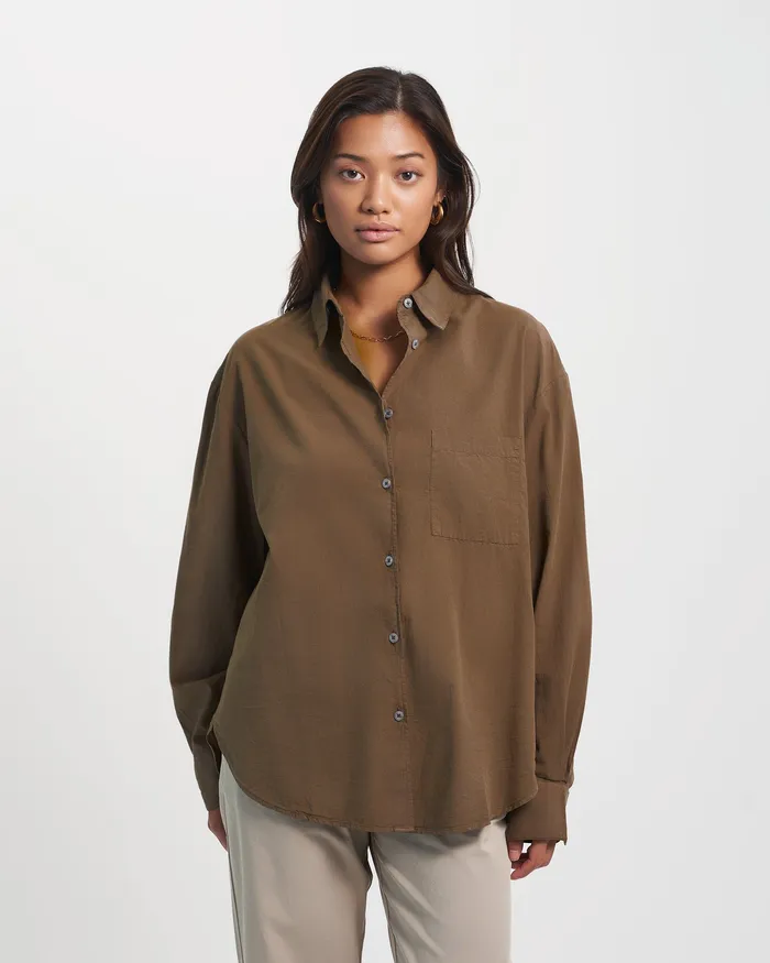 Colorfulstandard Organic Oversized Shirt 8211 Spring Green Women Shirts
