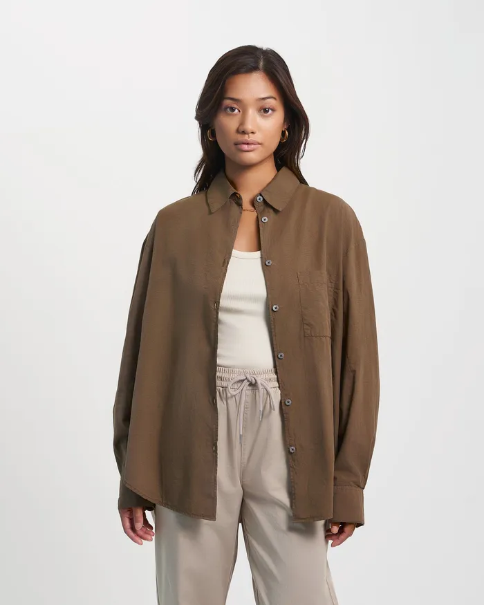 Colorfulstandard Organic Oversized Shirt 8211 Spring Green Women Shirts