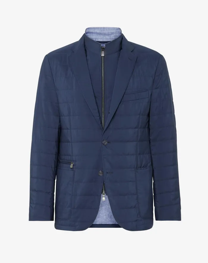 Corneliani Jackets Blue Waterrepellent Jacket With Inner Vest 8211 Men