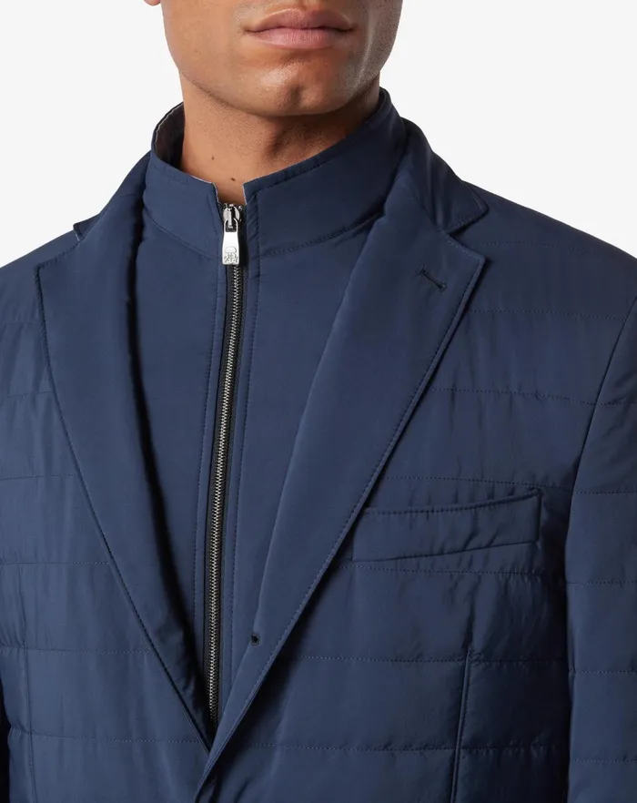 Corneliani Jackets Blue Waterrepellent Jacket With Inner Vest 8211 Men