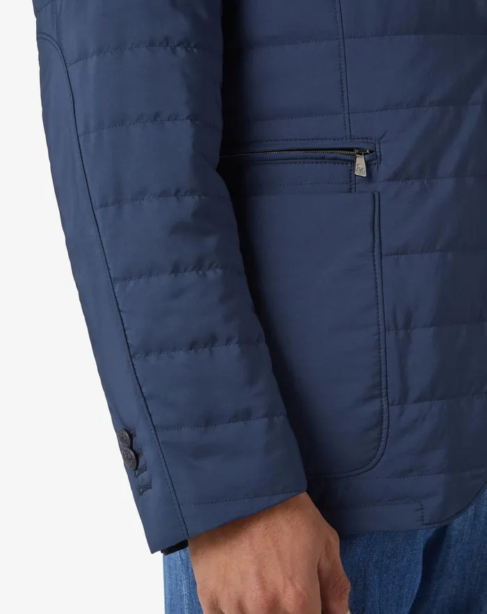 Corneliani Jackets Blue Waterrepellent Jacket With Inner Vest 8211 Men