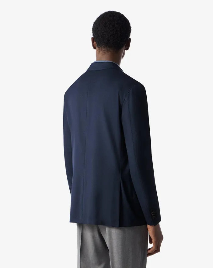 Corneliani Jackets Blue Wool Cashmere And Silk Twill Jacket For Men 8211 Men