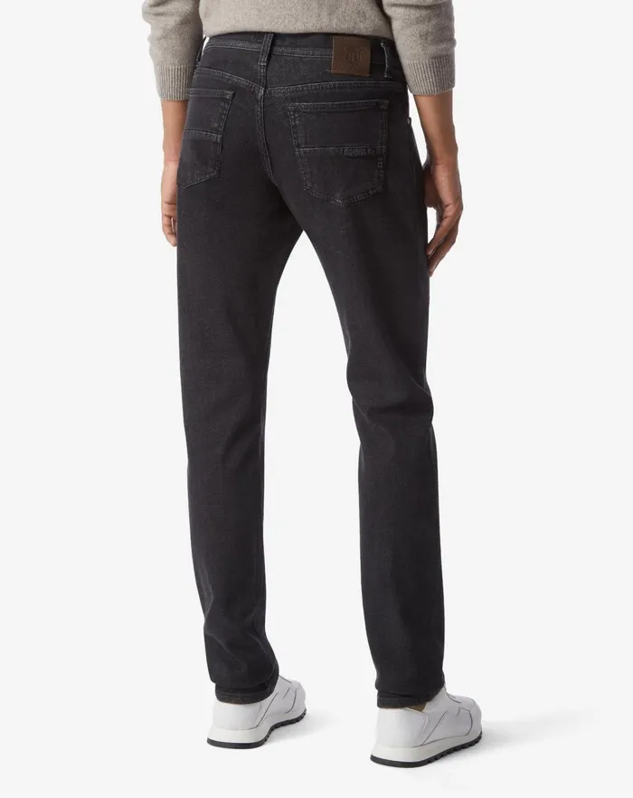 Corneliani Jeans and Slacks Dark Grey Denim And Cashmere 5 Pockets Jeans 8211 Men
