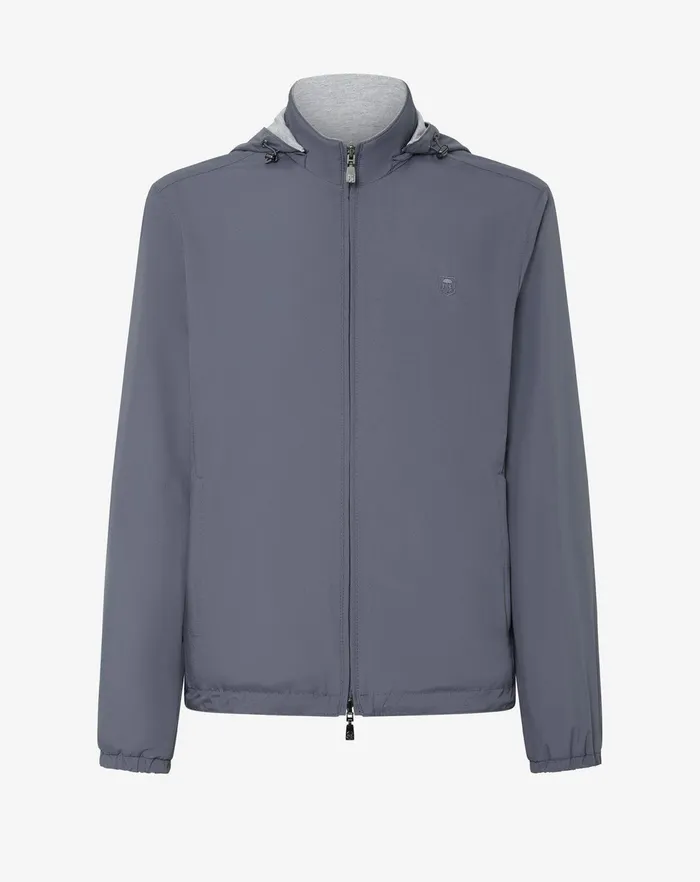 Corneliani Outerwear And Coats Sugar Paper Blue Technical Fabric Reversible Jacket 8211 Men