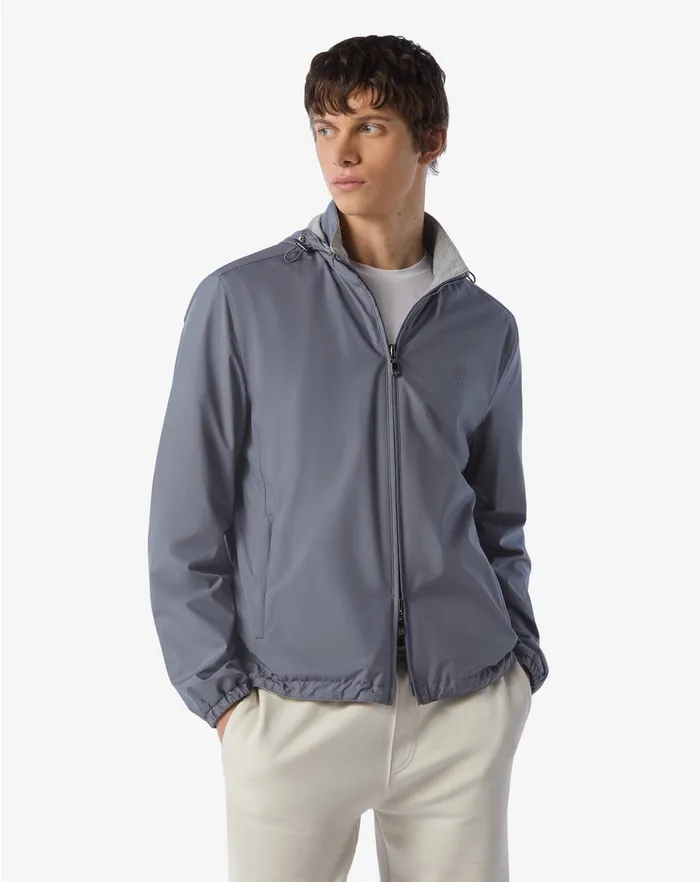 Corneliani Outerwear And Coats Sugar Paper Blue Technical Fabric Reversible Jacket 8211 Men